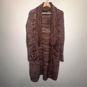 Sam Edelman chunky knit cardigan size L in purple
